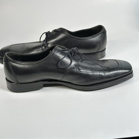 Hugo Boss Shoes Men’s Size 10 Vero Cuoio Oxford Black Leather Dress - Picture 6 of 16